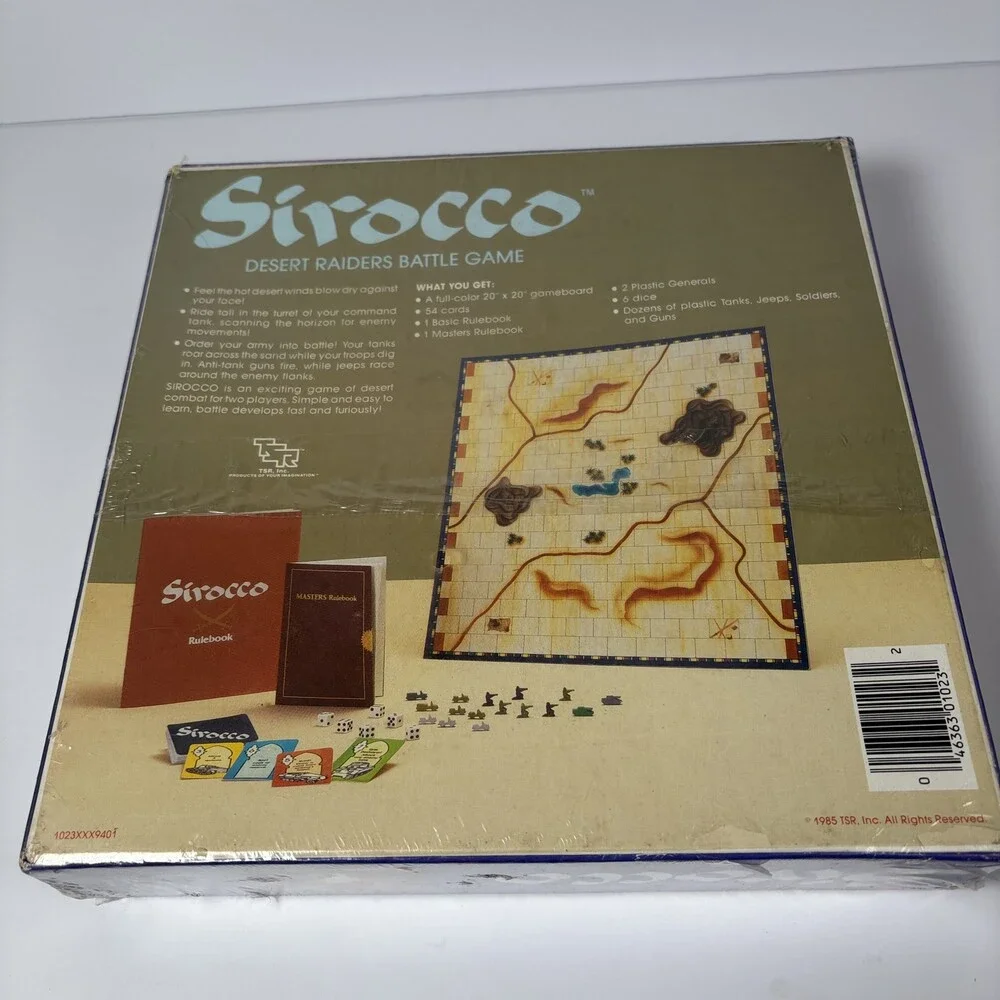 Vintage TSR Sirocco Desert Raiders Battle Game NOS Sealed New 1985 War Strategy
